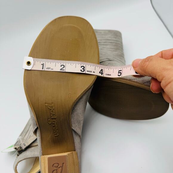 Paul Green in  metallic gray  Cayanne Peep Toe High Heel Booties 8 (US 10.5) - Picture 12 of 16